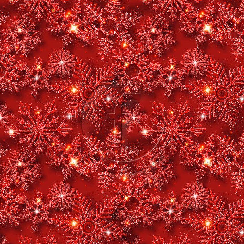 Snowflake Glitz Patterned Stretch Fabric