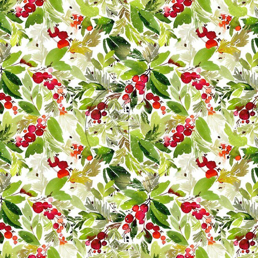 Winterberry Patterned Stretch Fabric