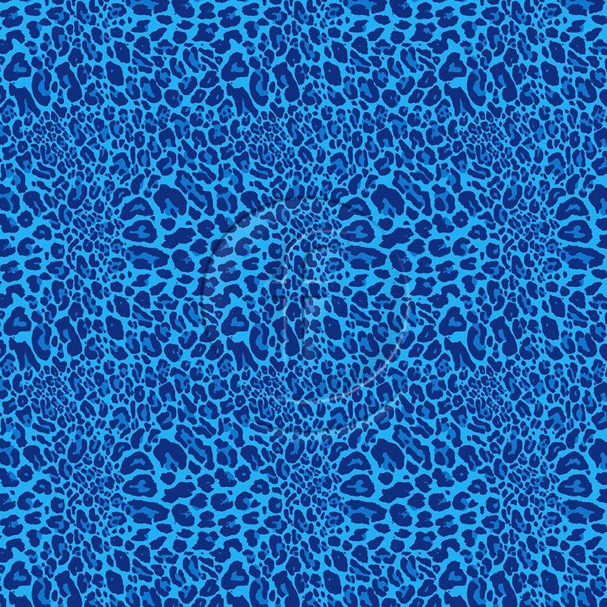 Cheeta Blue, Animal Printed Stretch Fabric