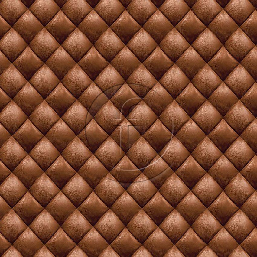 Quilted Leather Tan - Printed Fabric