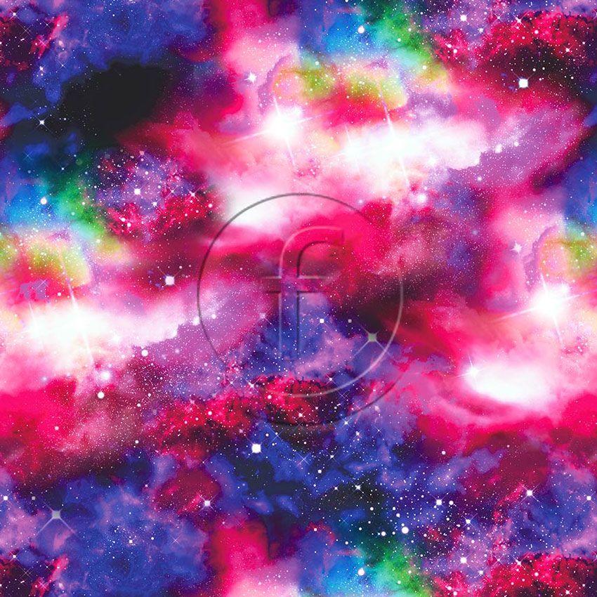 Galactic Pink Printed Stretch Fabric