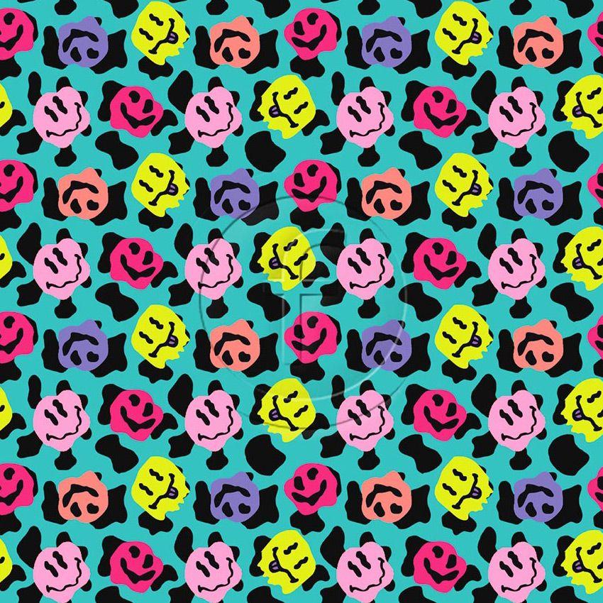 Trippy, Festival Printed Stretch Fabric: Multicolour