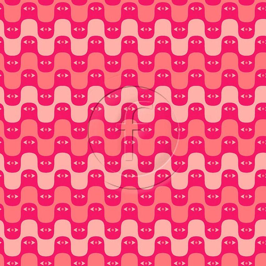 Loco Printed Stretch Fabric: Pink