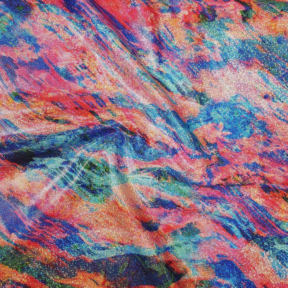 Mexicana - Printed Hologram Foil Stretch Fabric