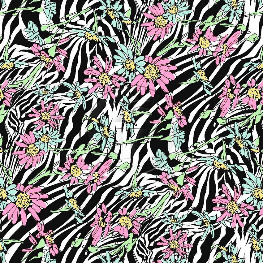 Floral Zebra - Printed Fabric