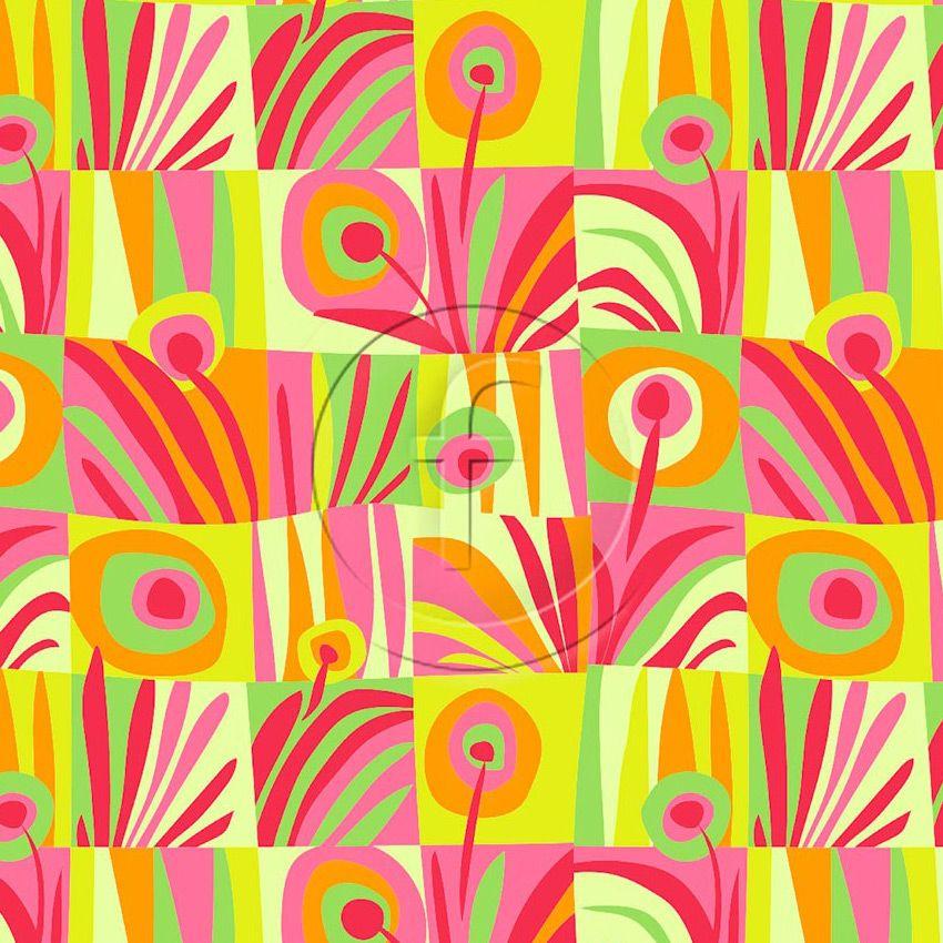 Cuckoo, Floral Printed Stretch Fabric: Multicolour