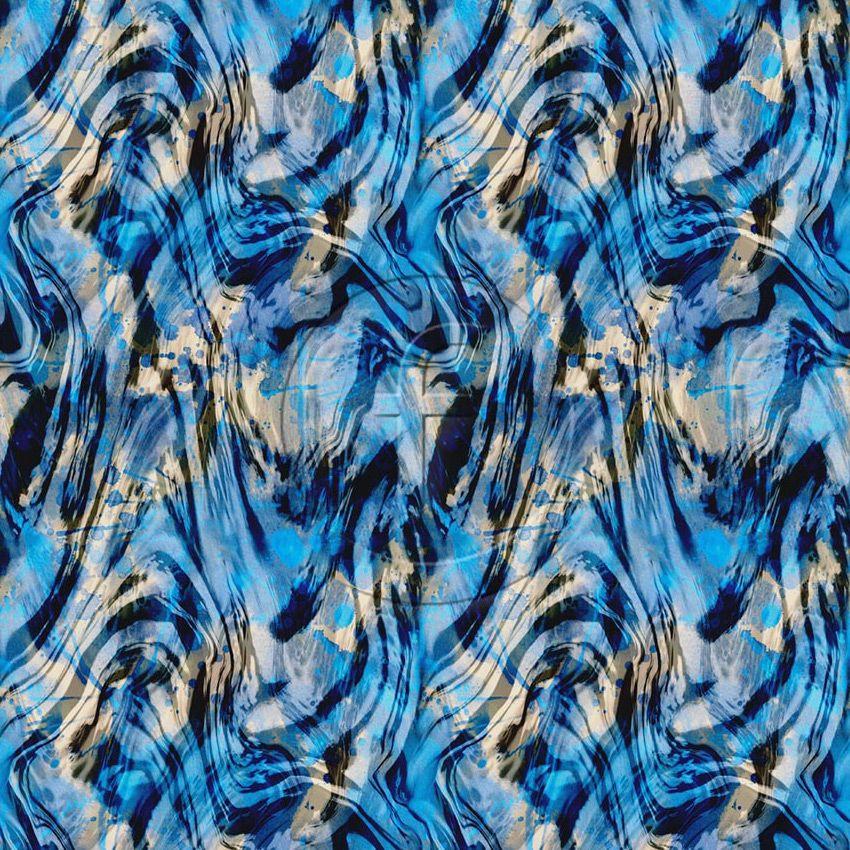 Tantalize Blue - Printed Fabric