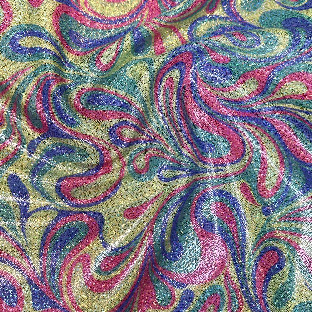 Jazzle - Printed Hologram Foil Stretch Fabric