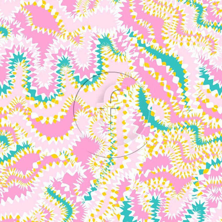 Popsicle, Abstract Printed Stretch Fabric: Pink