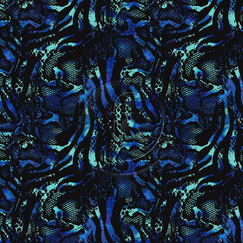 Rattlesnake Blue - Printed Fabric