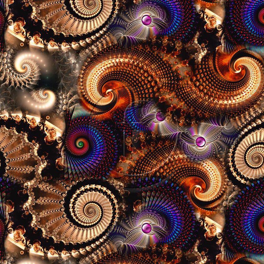 Fractal Copper - Printed Fabric