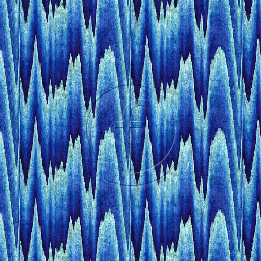 Ziggy Blue - Printed Stretch Fabric