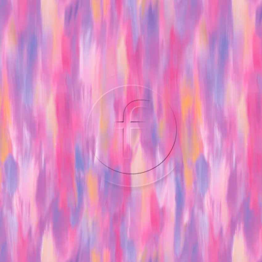 Azure Cerise, Abstract, Textured Printed Stretch Fabric: Pastel/Pink/Purple
