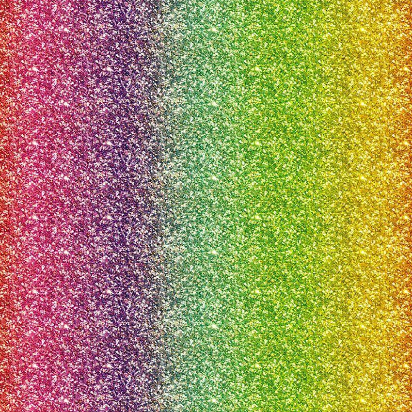 Printed Glitz Shading 145Cm Rainbow, Ombre Printed Stretch Fabric: Multicolour