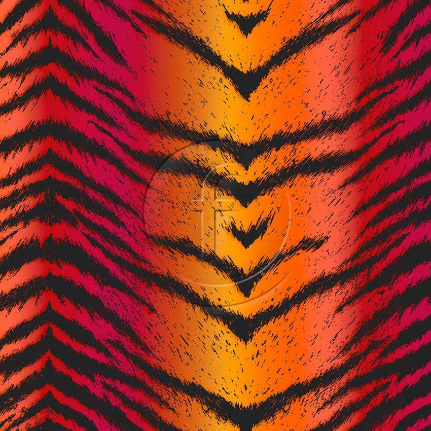 Bengal Two Red Digital, Festival, Textured Printed Stretch Fabric