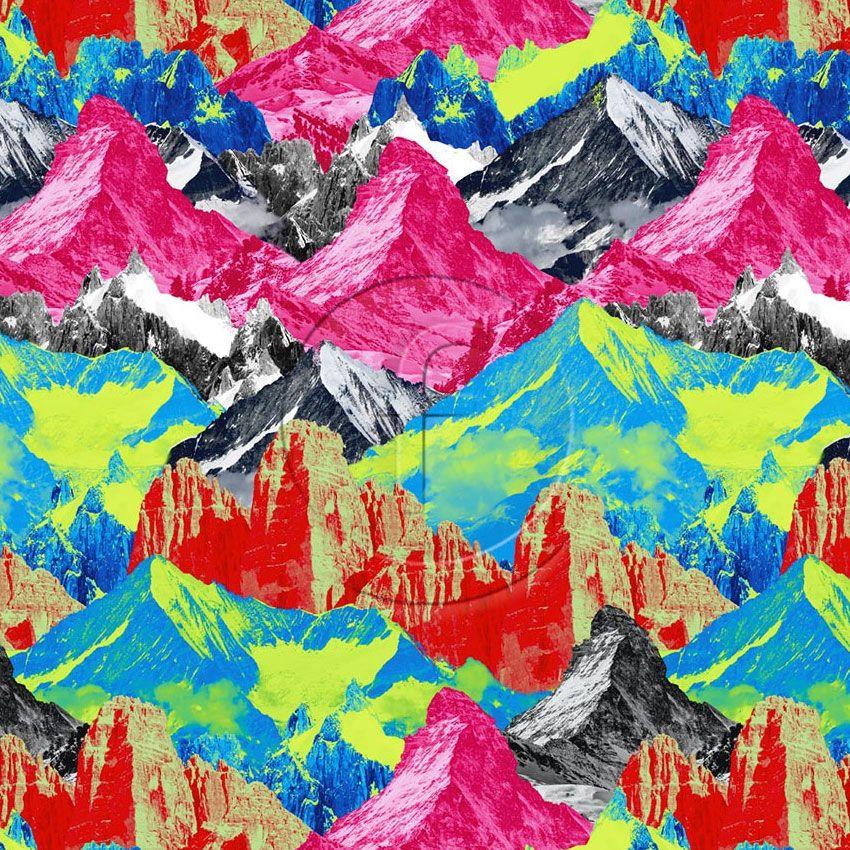 Alps Lime - Printed Fabric