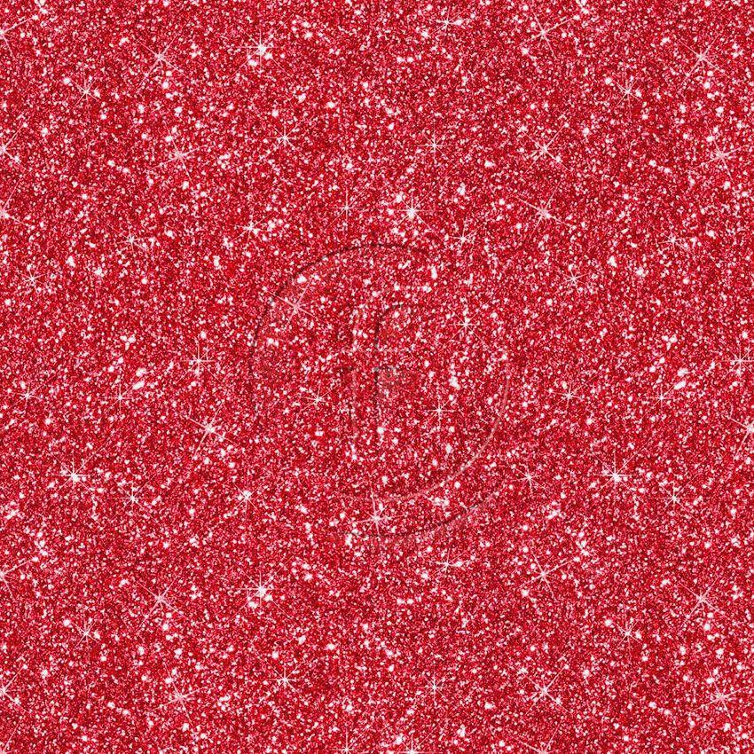 Printed Glitter Red - Printed Fabric