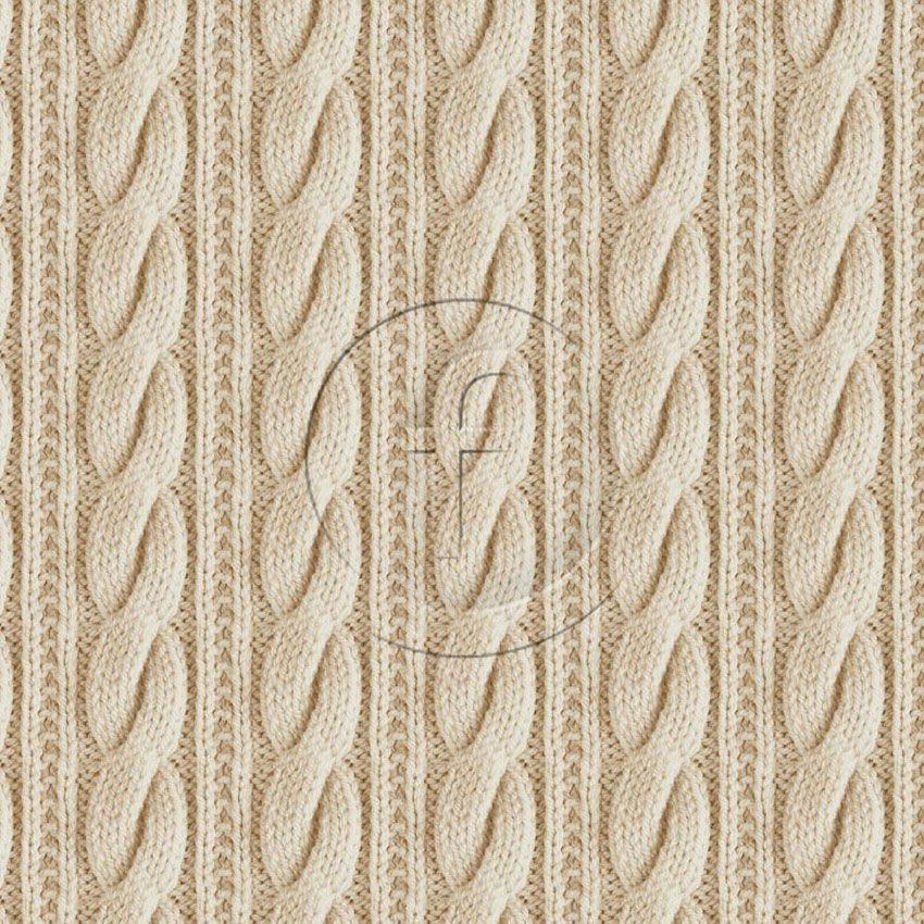 Printed Knit Stripe Oatmeal, Christmas, Textured Printed Stretch Fabric: Neutral/Pastel