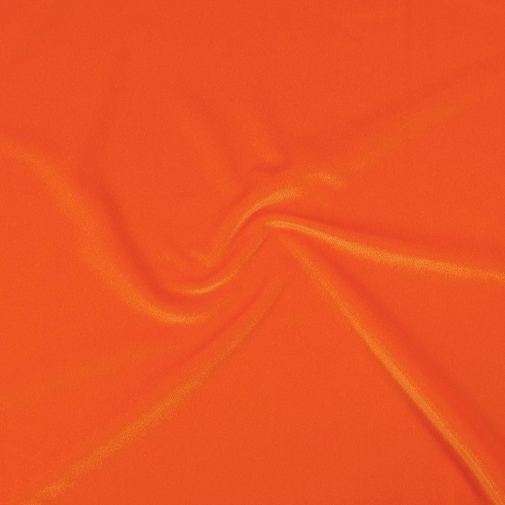 Hot Orange Smooth Stretch Velvet - Custom Foiled