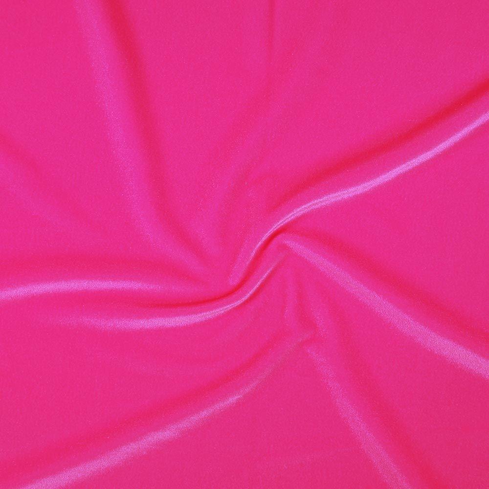 Flo Pink Smooth Stretch Velvet - Custom Foiled
