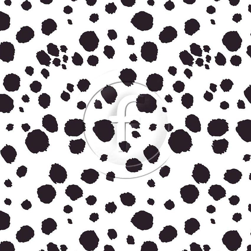 Dalmation, Animal Scalable Stretch Fabric: Black/White