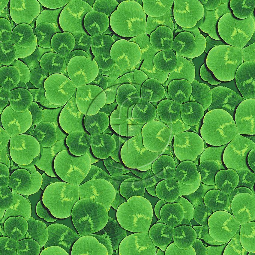Photo Shamrock, St Patrick's Day Scalable Stretch Fabric: Green