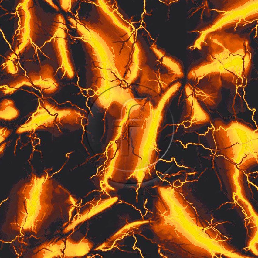 Lightning Two Orange - Scalable Patterned Stretch Fabric