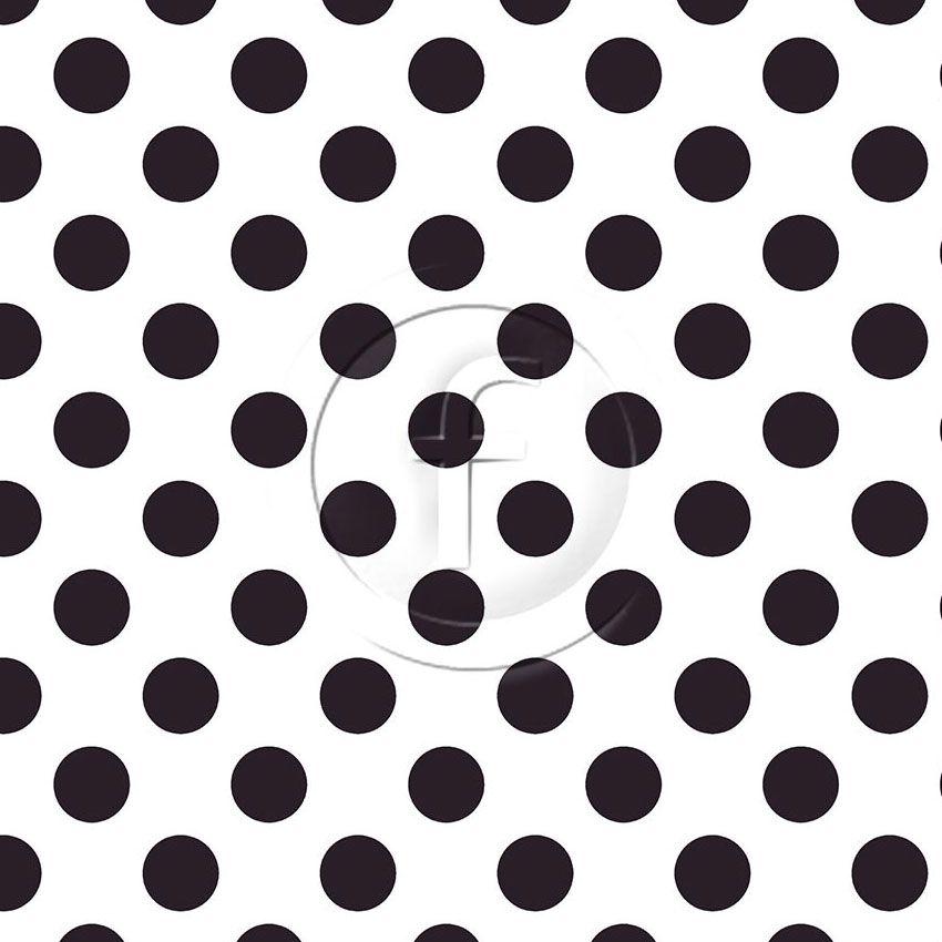Polka Dot 28Mm Black White - Printed Fabric