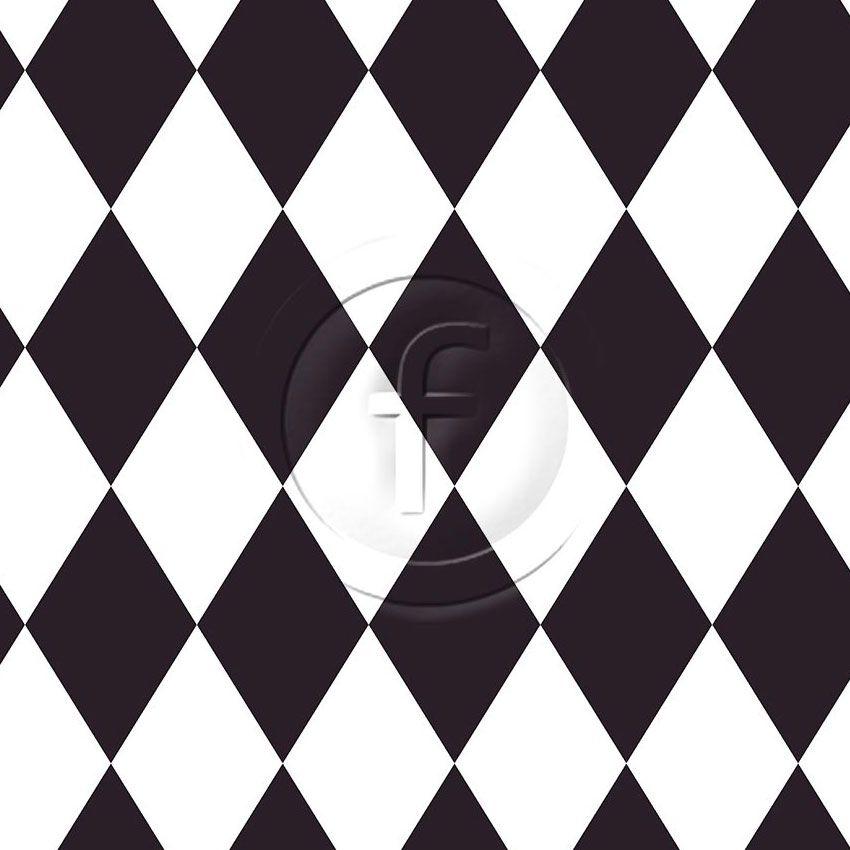 Harlequin Black & White, Checked, Geometric Scalable Stretch Fabric