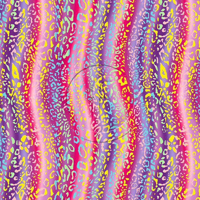 Cheetah Wave Pink Purple - Printed Fabric
