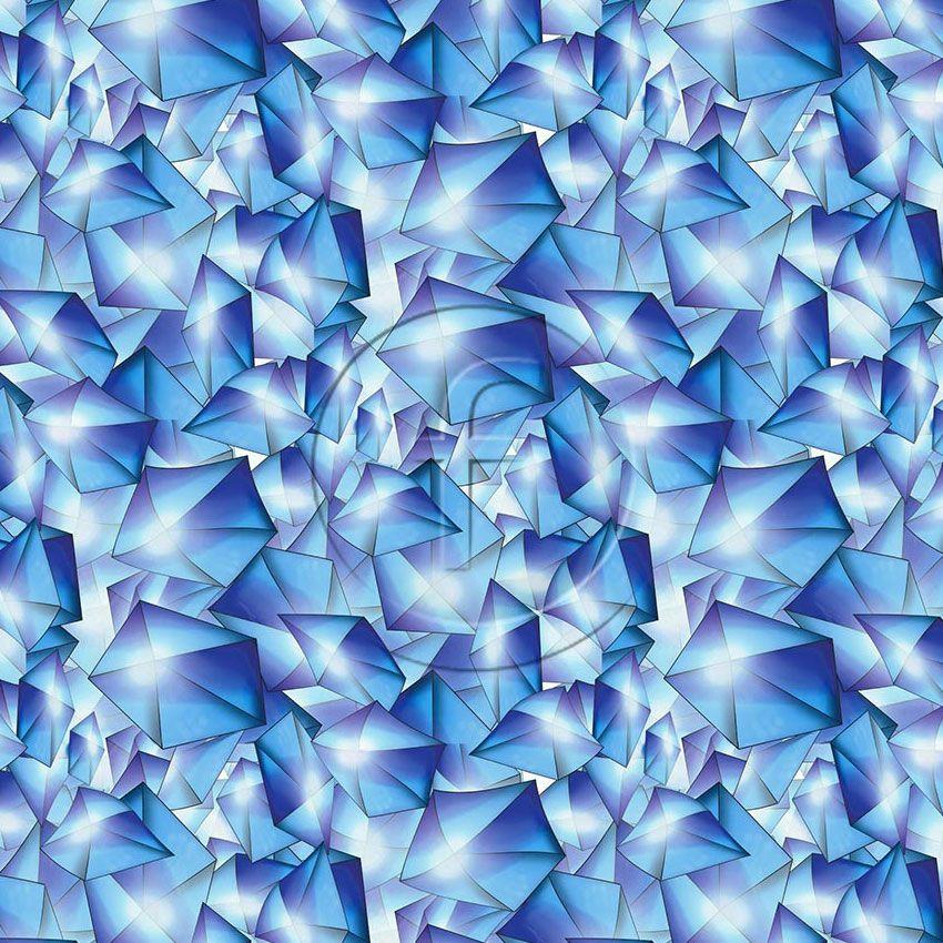 Geo Gems Blue - Printed Fabric