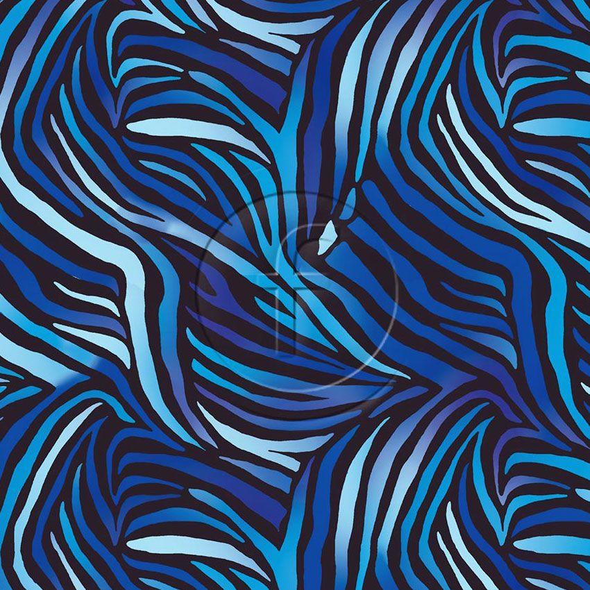 Imperial Zebra Blue, Animal Scalable Stretch Fabric
