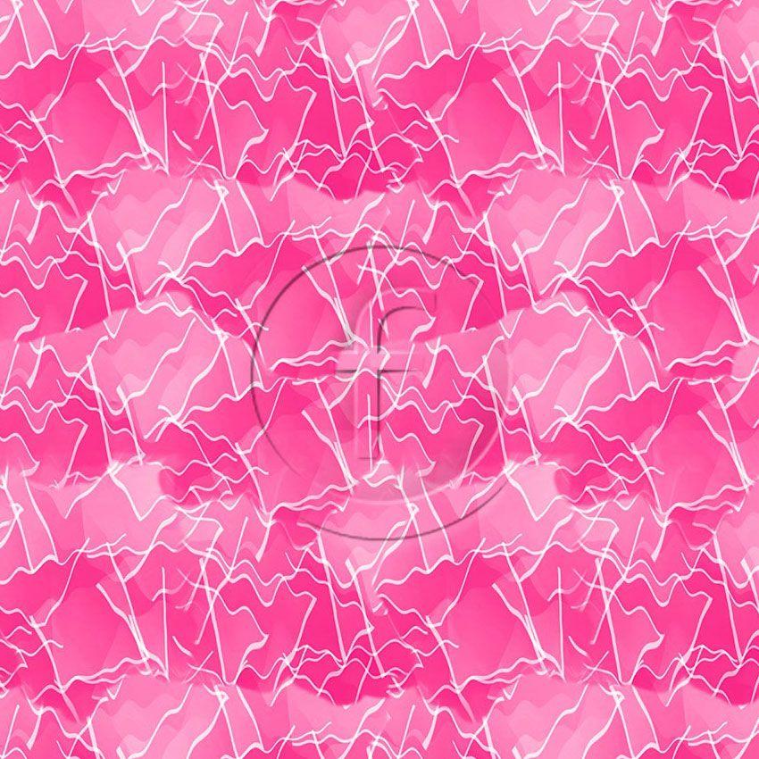 Wriggly Pink, Abstract, Geometric Scalable Stretch Fabric