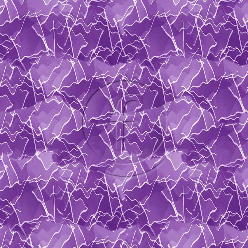 Wriggly Purple, Abstract, Geometric Scalable Stretch Fabric