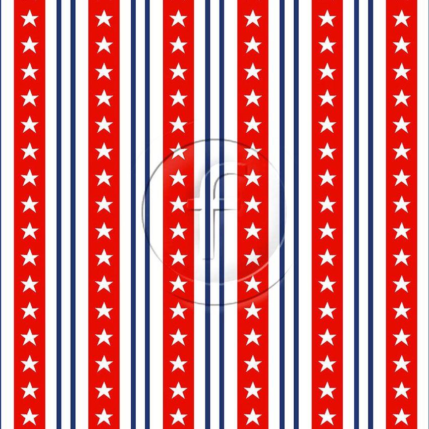 Glory Red White Blue, Starred, Striped Scalable Stretch Fabric