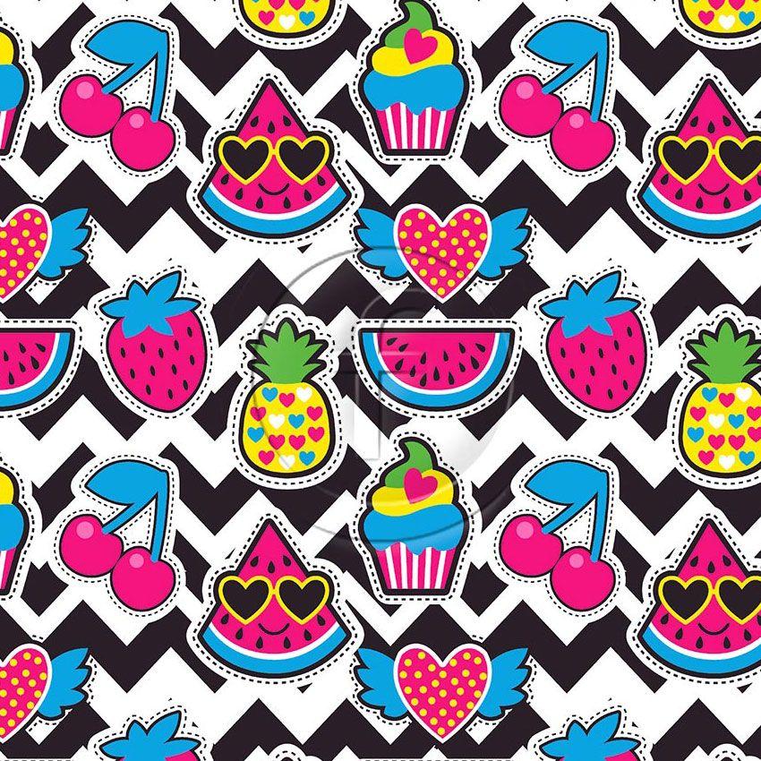 Fruit Fun - Colourme - Patterned Custom Coloured & Scalable Stretch Fabric