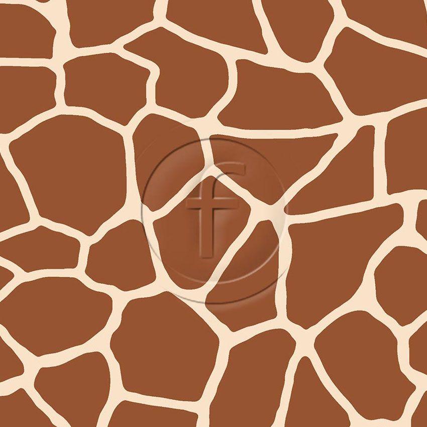 Giraffe, Animal Scalable Stretch Fabric: Brown/Neutral