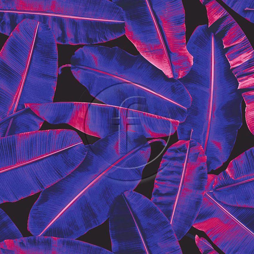 Banana Leaves Uv Pink, Floral, Tropical Scalable Stretch Fabric