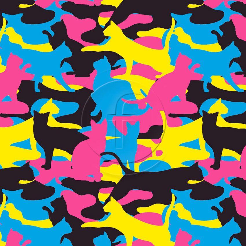 Camouflage Kitty - Colourme - Patterned Custom Coloured & Scalable Stretch Fabric