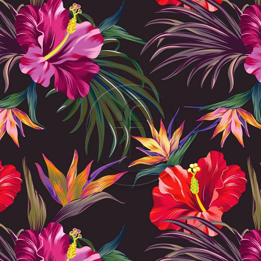 Botanical, Floral, Tropical Scalable Stretch Fabric: Multicolour