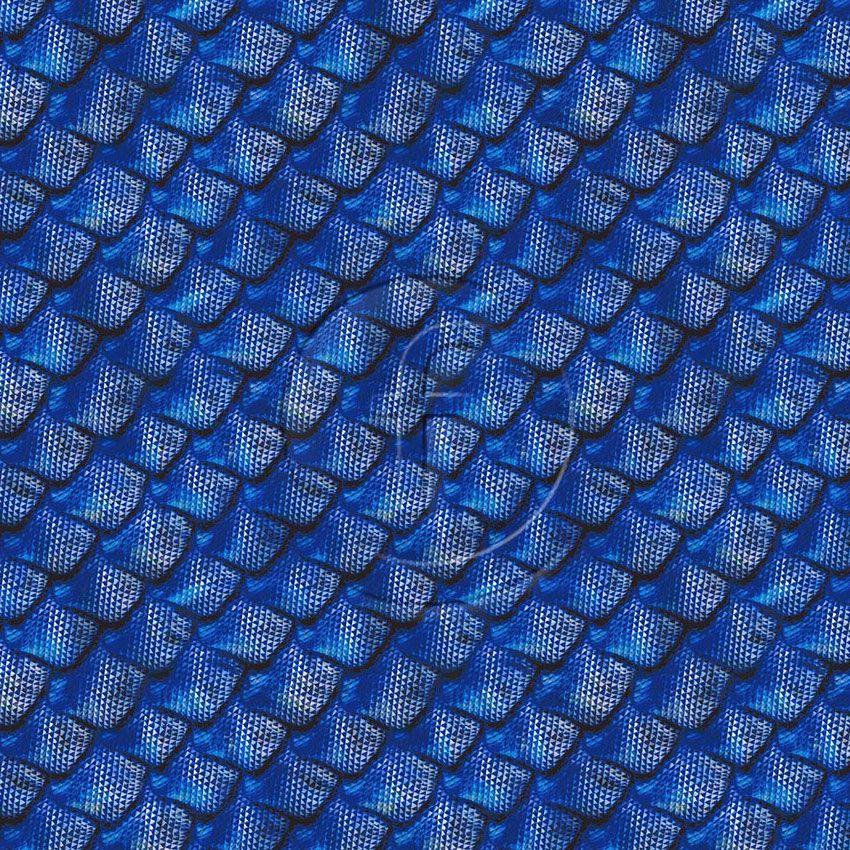 Mermaid Scales Blue, Animal Scalable Stretch Fabric