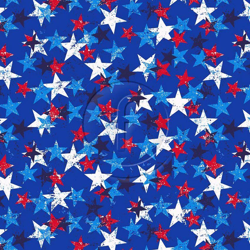 Textured Star, Starred Scalable Stretch Fabric: Blue