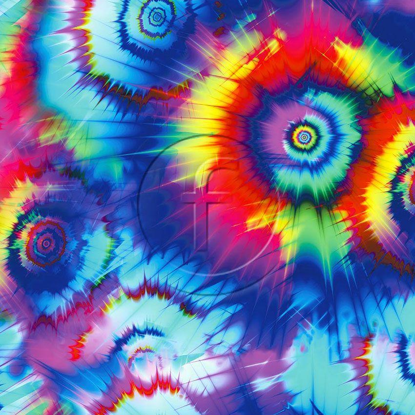 Tie Dye Turq Multicoloured - Scalable Printed Stretch Fabric