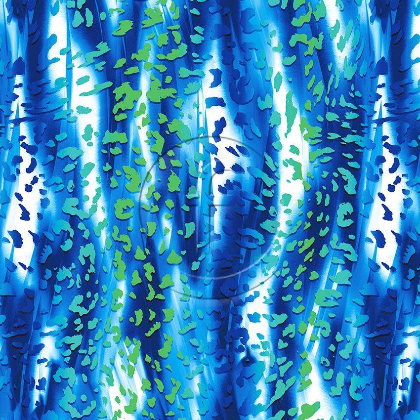 Water Leopard Blue, Animal Scalable Stretch Fabric