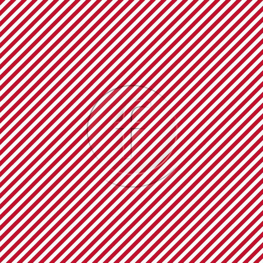 5mm Wide Red & White Striped Scalable Stretch Fabric