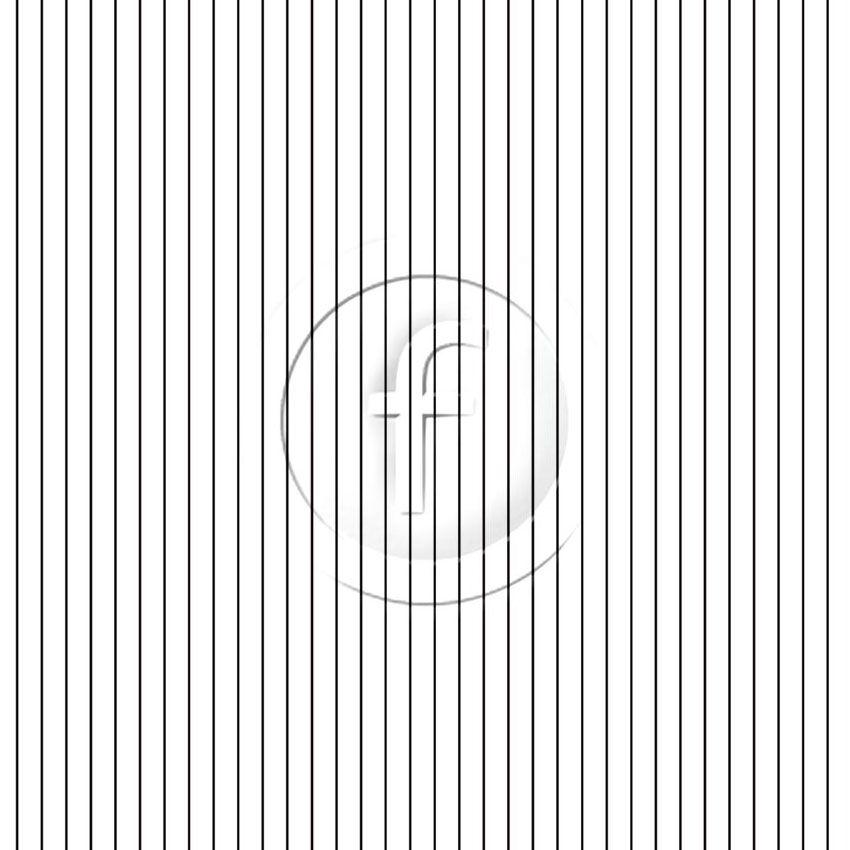Pinstripe Black On White, Striped Scalable Stretch Fabric