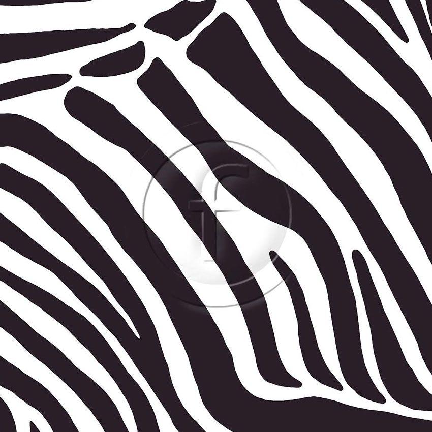 Zebra, Animal Scalable Stretch Fabric: Black/White