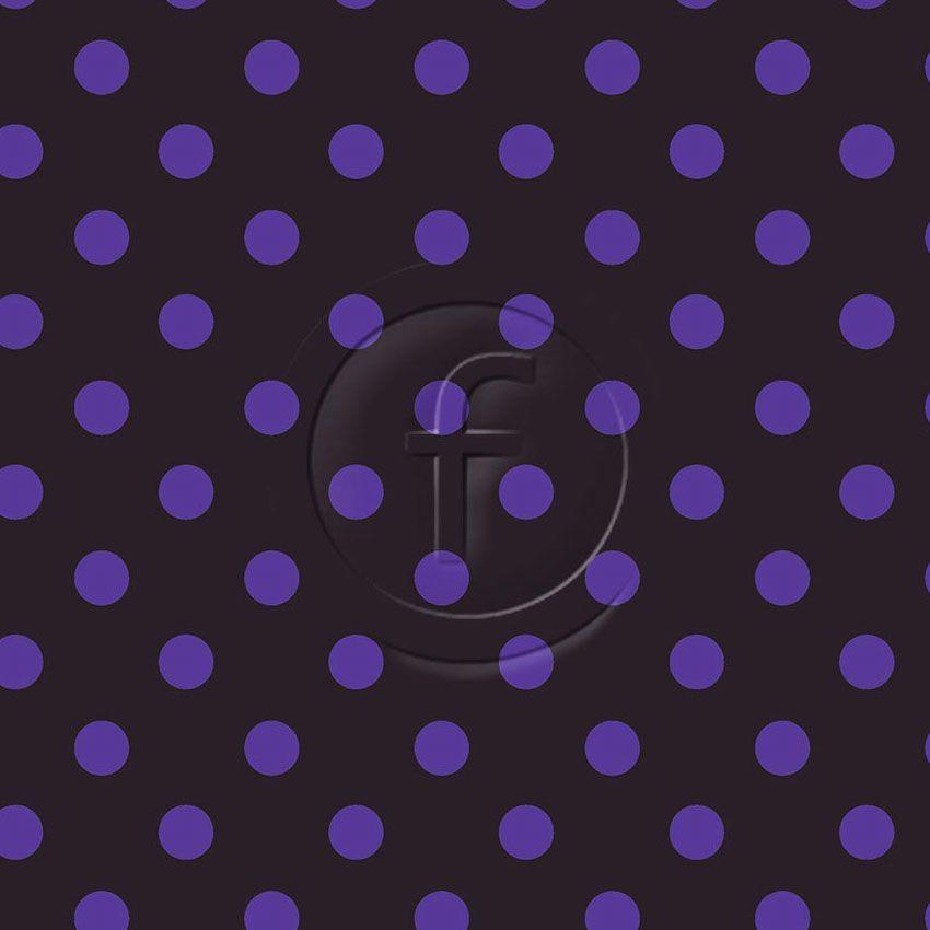 Polka Dot 20Mm Purple Black, Spotted Scalable Stretch Fabric