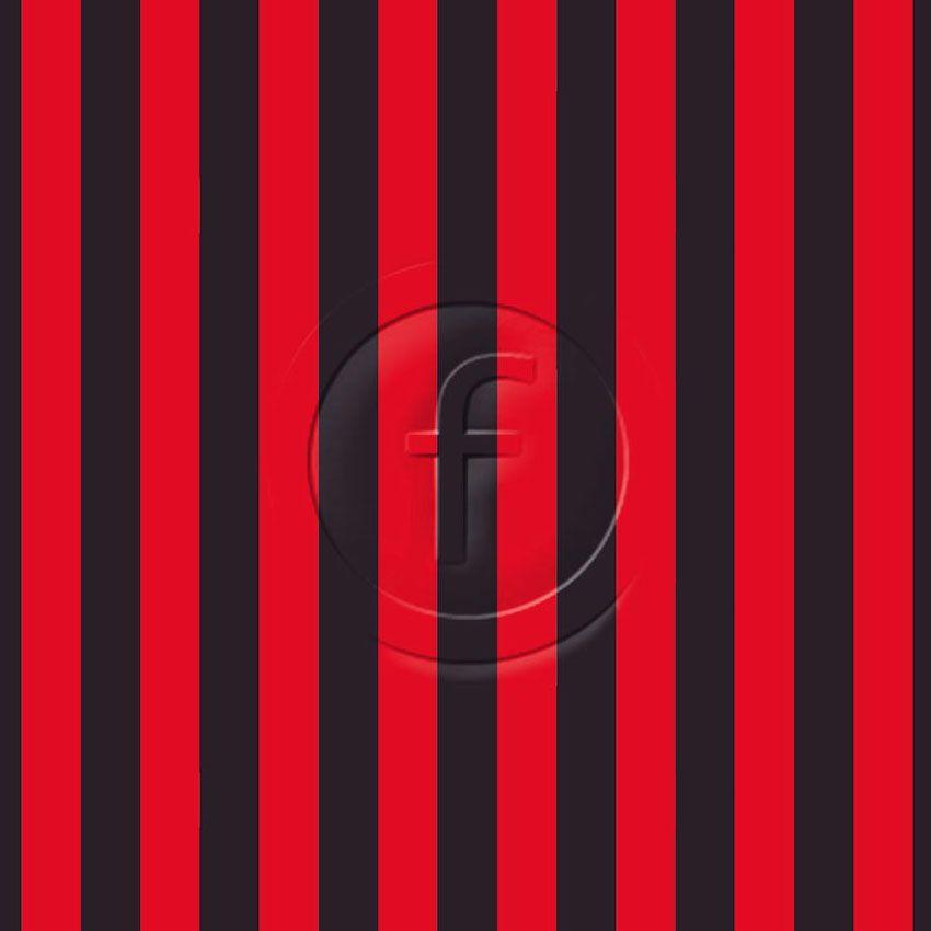 Stripe Red Black 22Mm Width - Printed Fabric