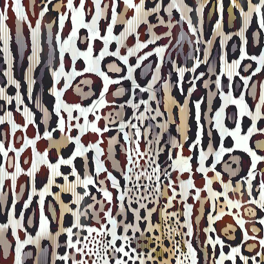 Textured Leopard Natural, Animal Scalable Stretch Fabric: Neutral